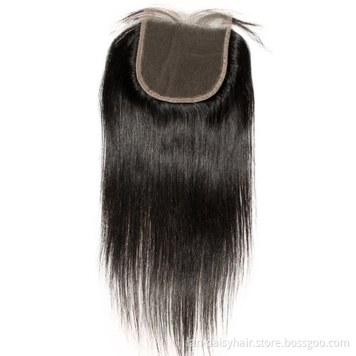 Lan-Daisy BrazilianStraight Bundles With Closure Remy   6-26 inch Human Hair 3 Bundles With Closure Brazilian Hair 10A Grade